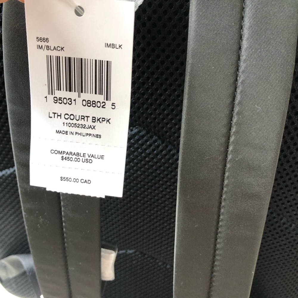 Coach  Pebble Leather Court Backpack in black NWT - Picture 6 of 14